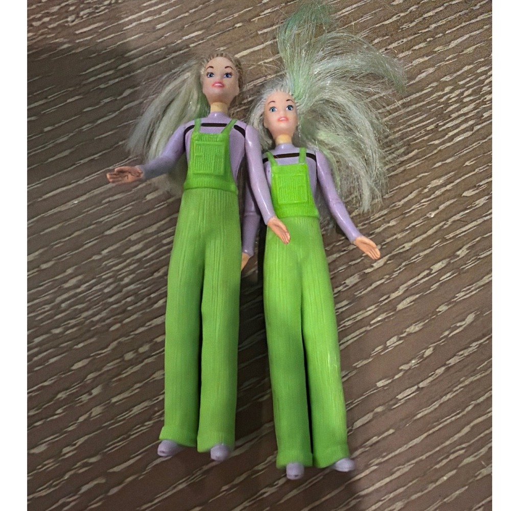 Vintage 1998 McDonalds Barbie Happy Meal Toy Teen Skipper #1 Lot of 2 Figures